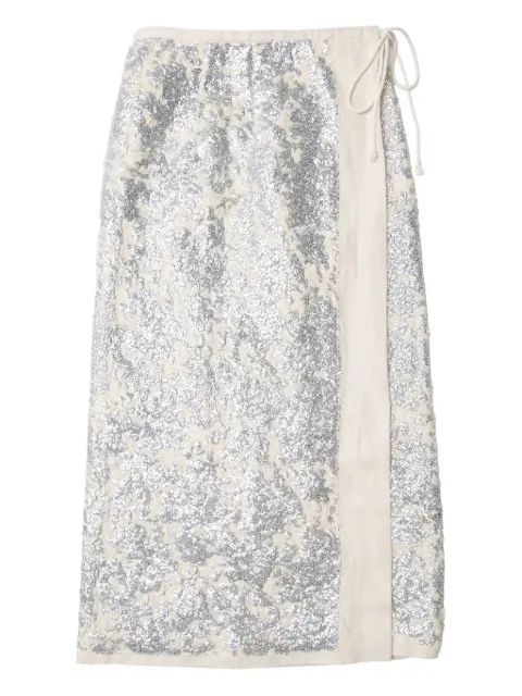 Muller Of Yoshiokubo sequin-embellished wrap skirt
