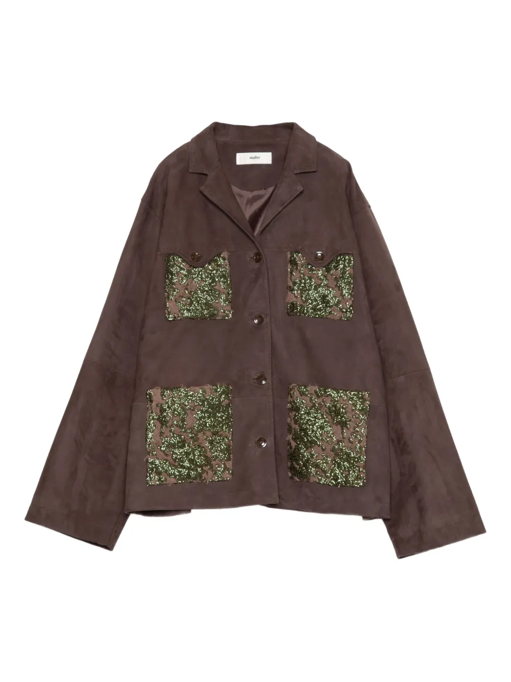 Muller Of Yoshiokubo sequin-embellished jacket | Brown | Image 1