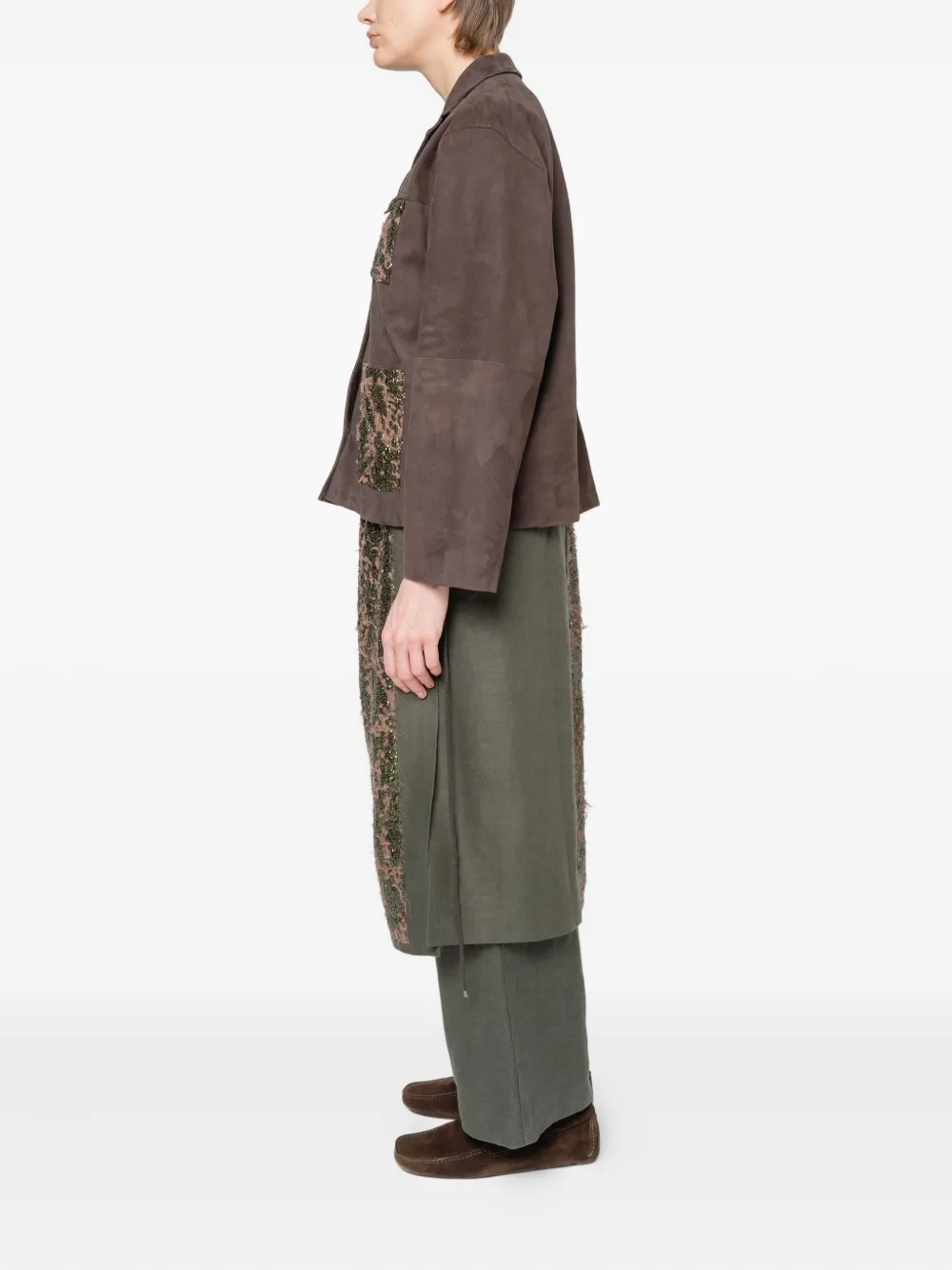 Muller Of Yoshiokubo Sequin-embellished Jacket In Brown