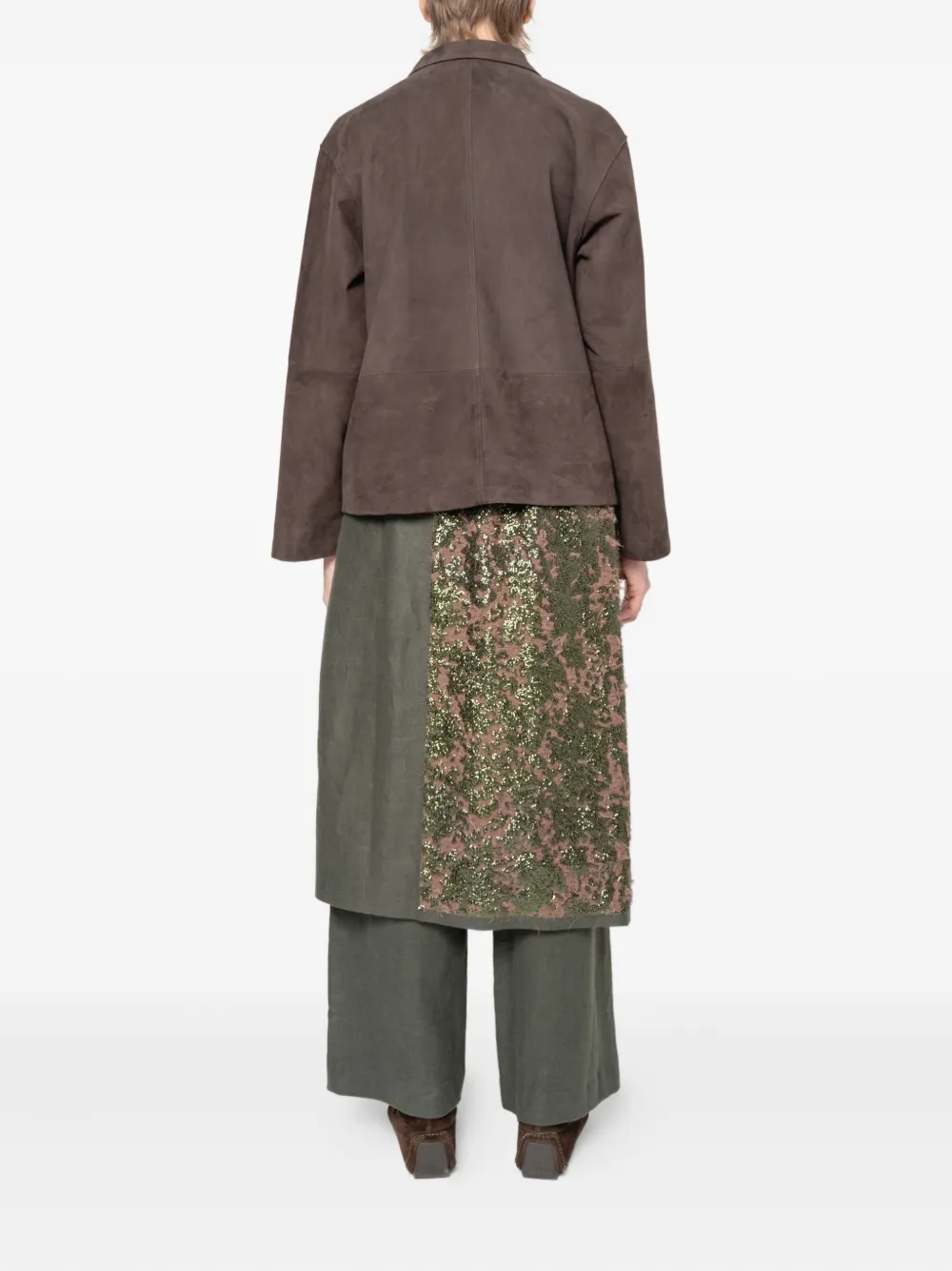Muller Of Yoshiokubo Sequin-embellished Jacket In Brown