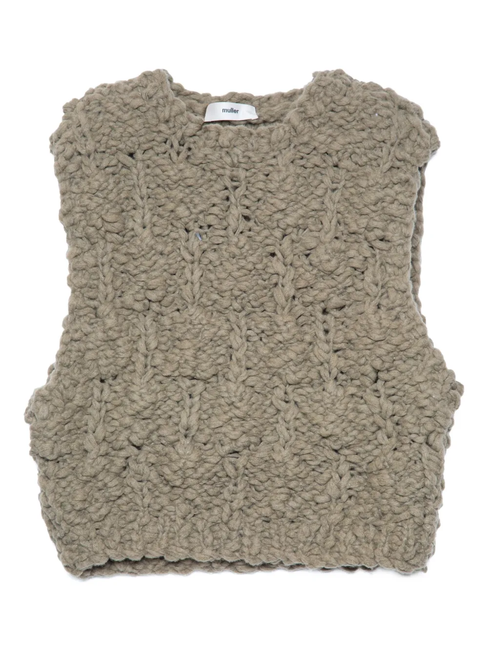 Muller Of Yoshiokubo Bumpy knit vest | Green | Image 1