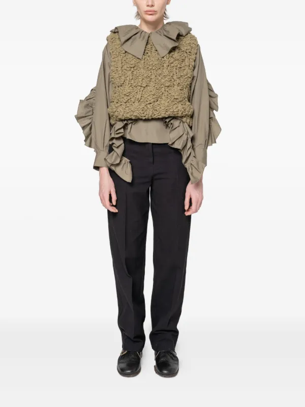 Muller Of Yoshiokubo Bumpy ニットベスト | グリーン | FARFETCH JP