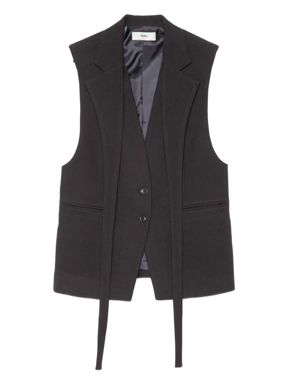 Muller Of Yoshiokubo Weste mit Schnürung | Schwarz | Image 1