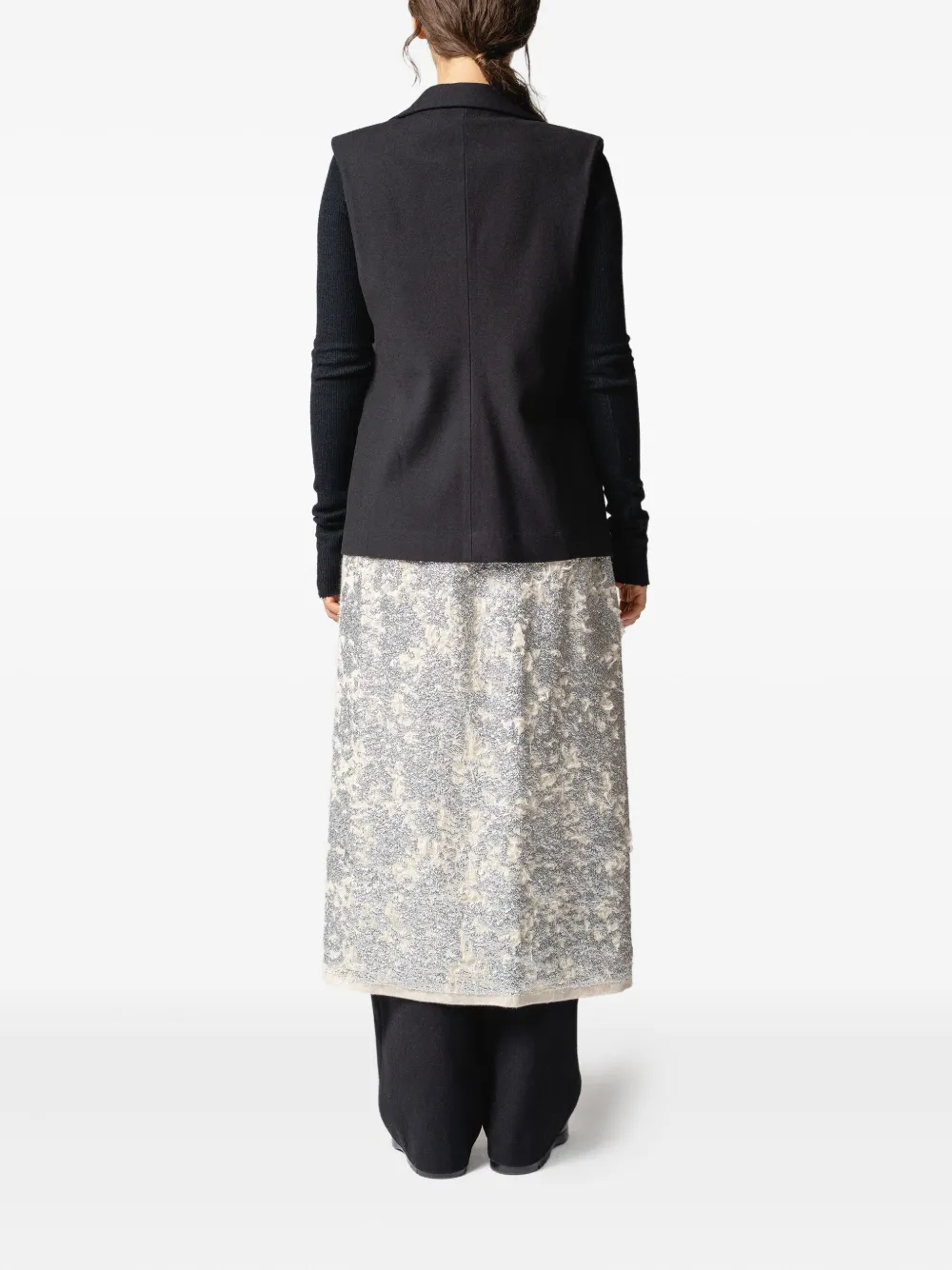 Muller Of Yoshiokubo Gilet met gestrikt detail Zwart