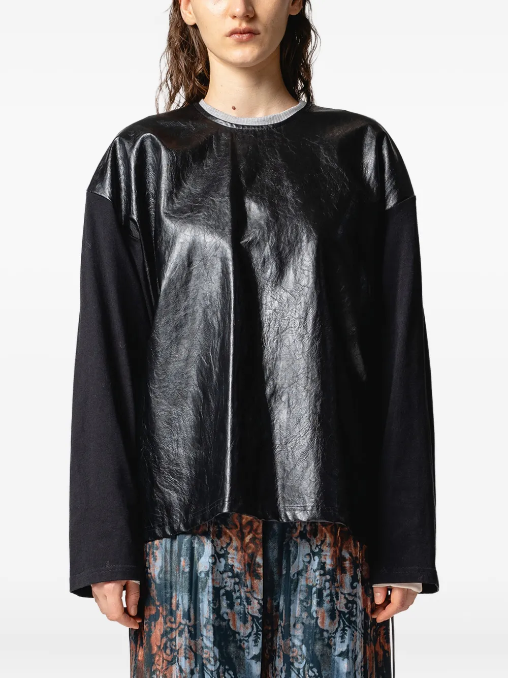 Muller Of Yoshiokubo Top met gestrikt detail Zwart