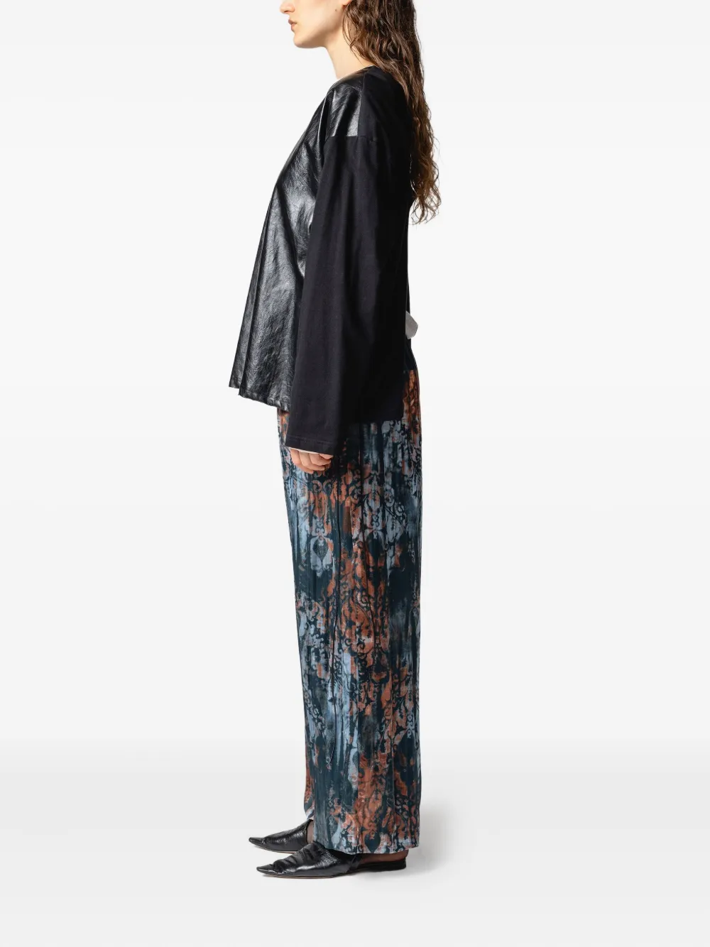 Muller Of Yoshiokubo Top met gestrikt detail Zwart