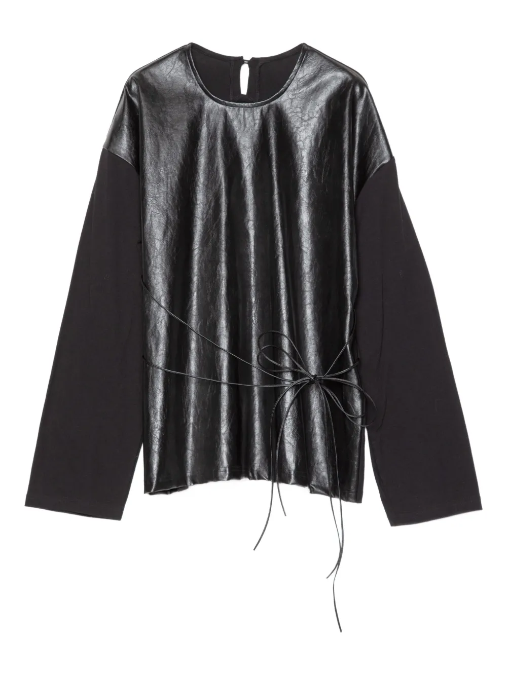 Muller Of Yoshiokubo haut avec lien à nouer | noir | Image 1