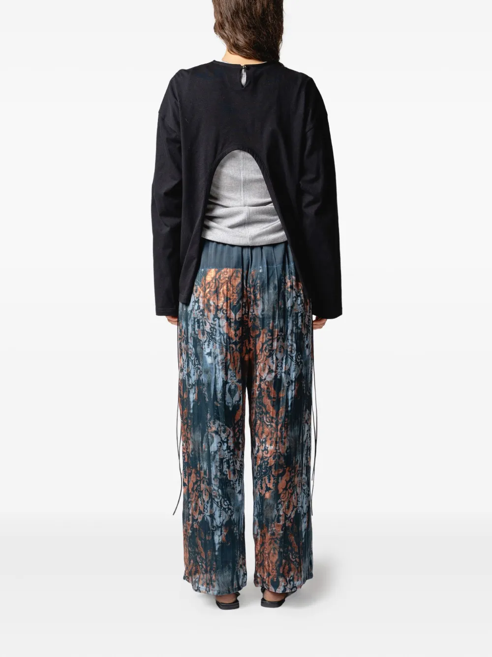 Muller Of Yoshiokubo Top met gestrikt detail Zwart