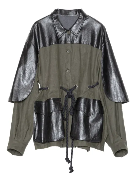 Muller Of Yoshiokubo panelled flap-pocket shirt 