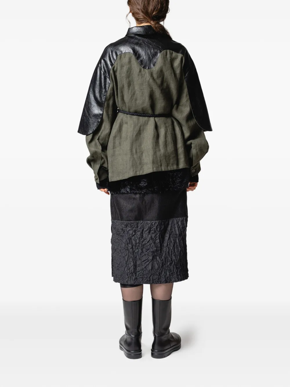 Muller Of Yoshiokubo Panelled Flap-pocket Shirt In Multi
