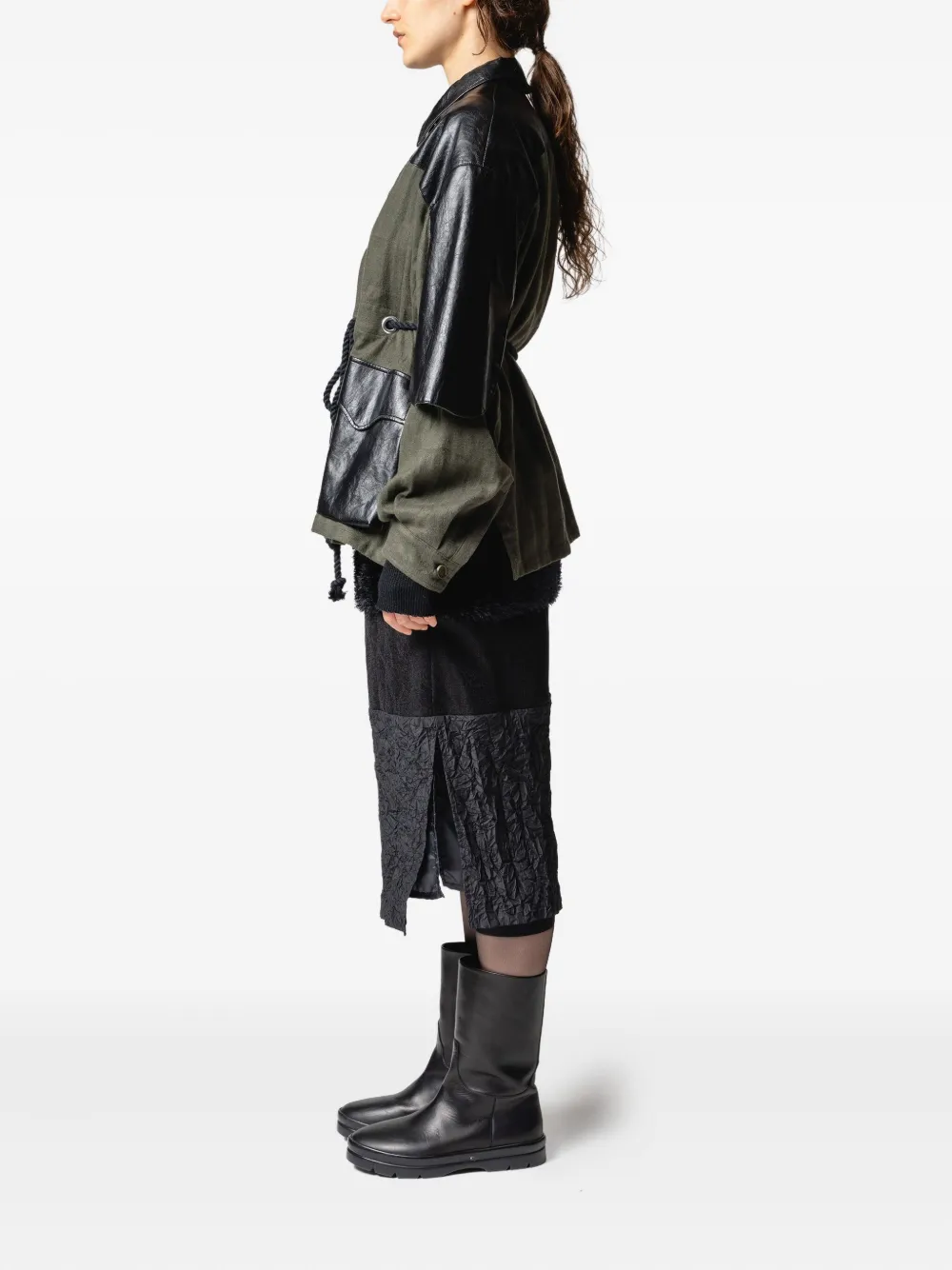 Muller Of Yoshiokubo Panelled Flap-pocket Shirt In Multi