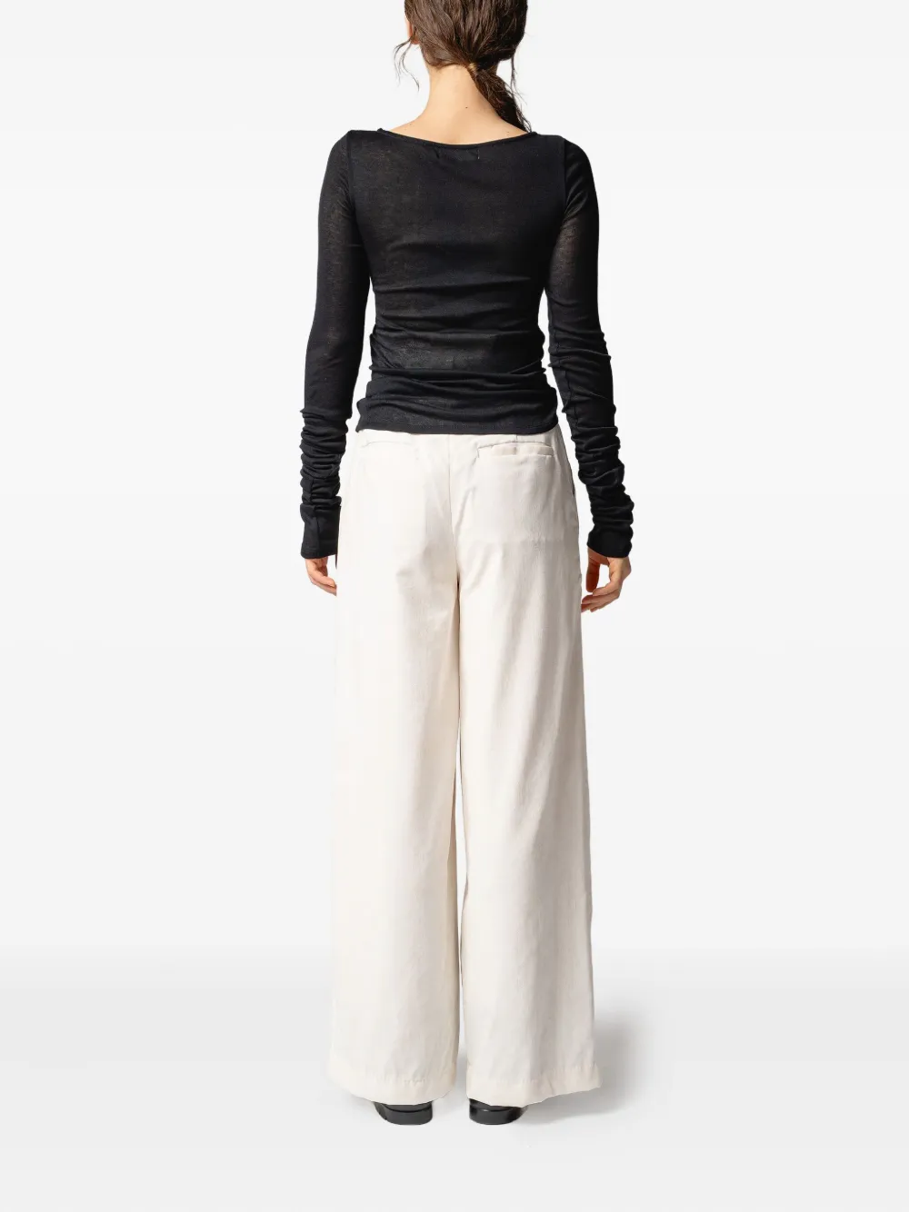 Muller Of Yoshiokubo Top met geknoopt detail Zwart