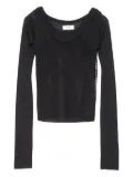 Muller Of Yoshiokubo mesh-layer long-sleeve top - Black