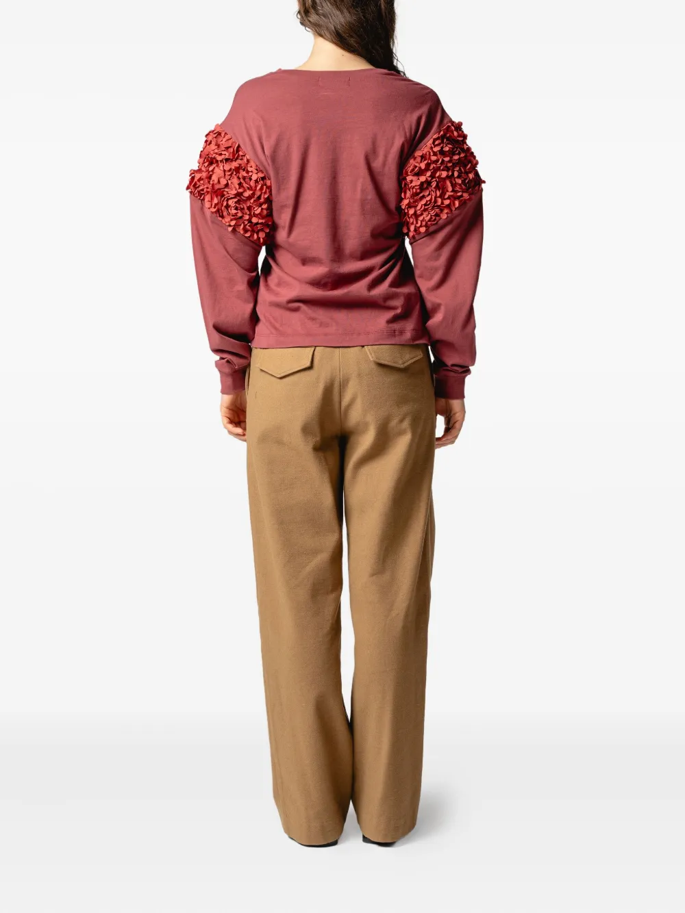 Muller Of Yoshiokubo Sweater met ruchemouwen Rood