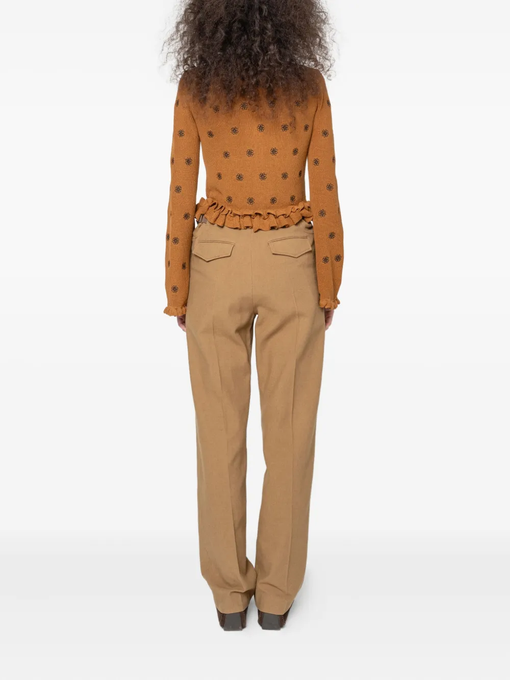 Muller Of Yoshiokubo Bumpy Trousers In Brown
