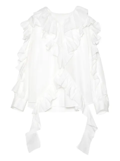 Muller Of Yoshiokubo ruffled cotton blouse