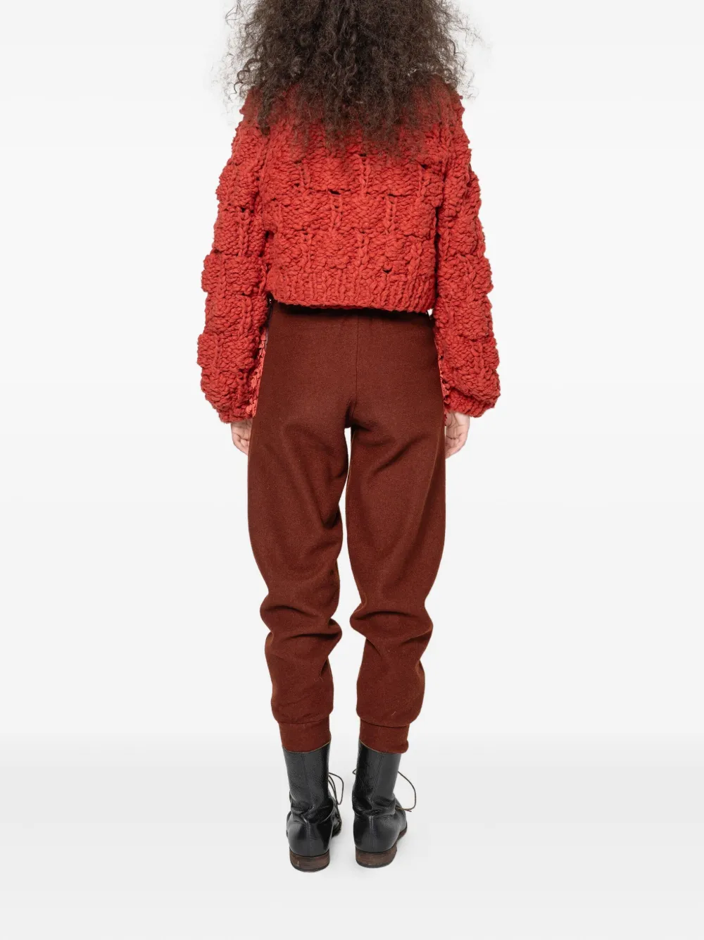 Muller Of Yoshiokubo Bumpy Knit Cardigan In Red