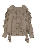 Muller Of Yoshiokubo ruffled cotton blouse - Green
