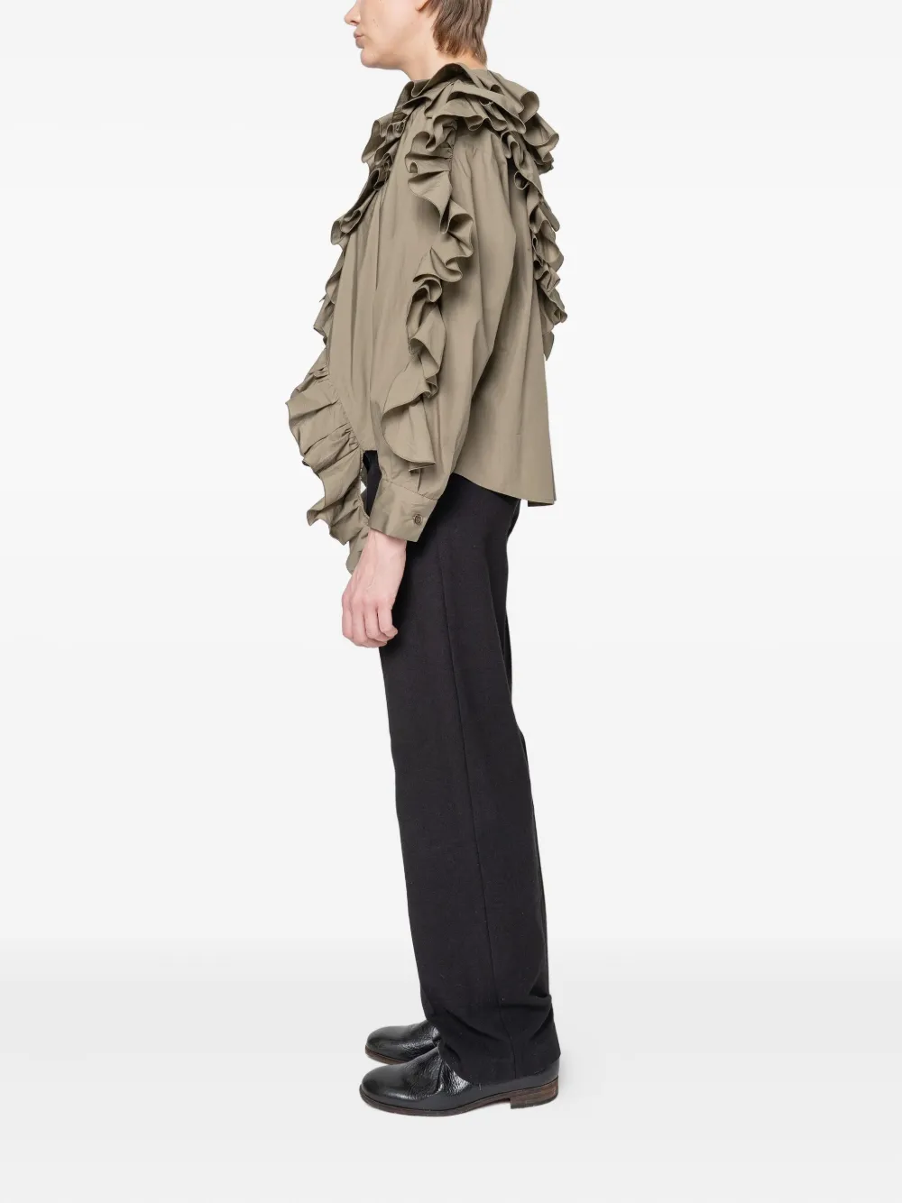 Muller Of Yoshiokubo Shirt met ruches Groen