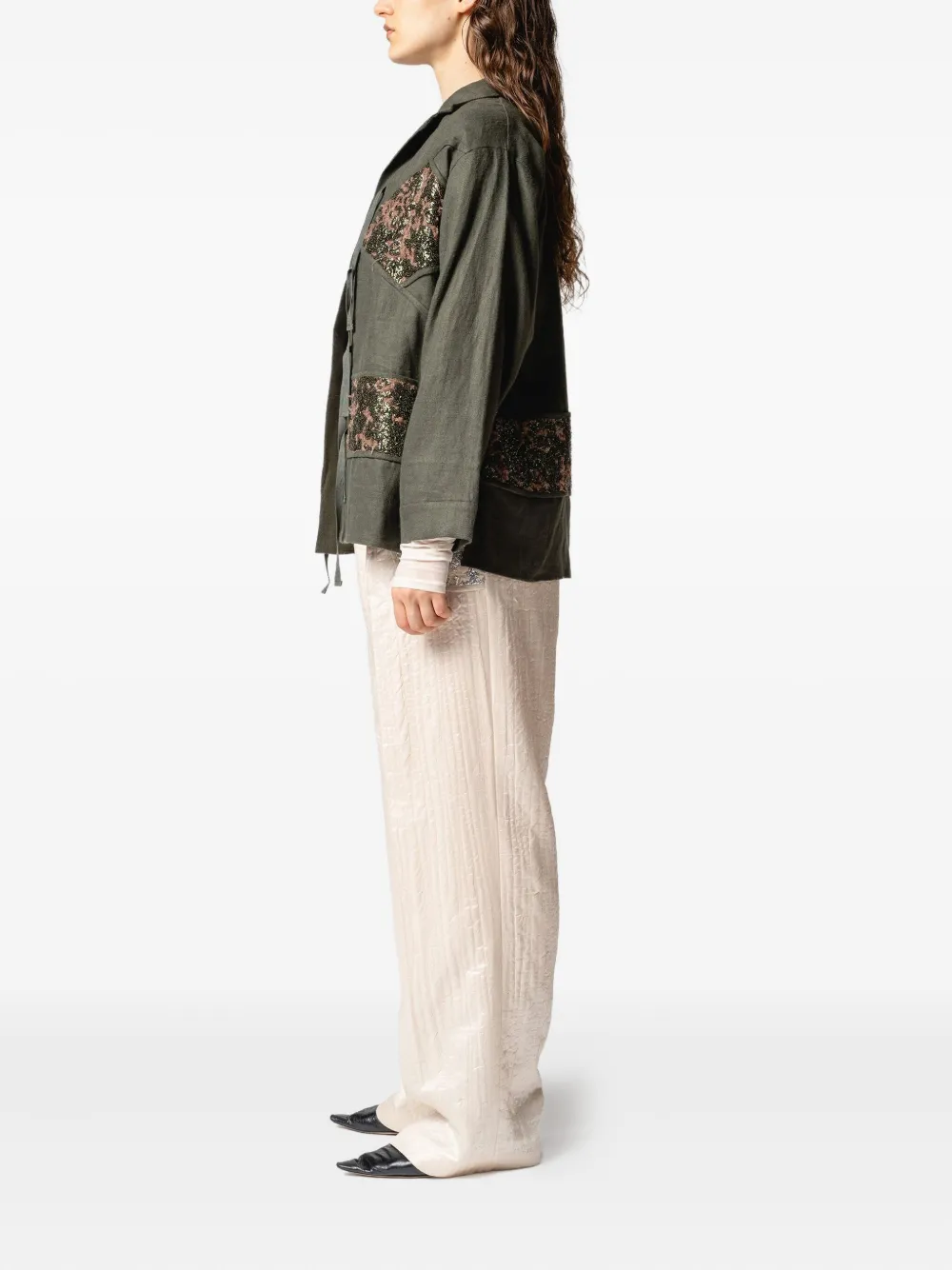 Muller Of Yoshiokubo Shirt met pailletten Groen