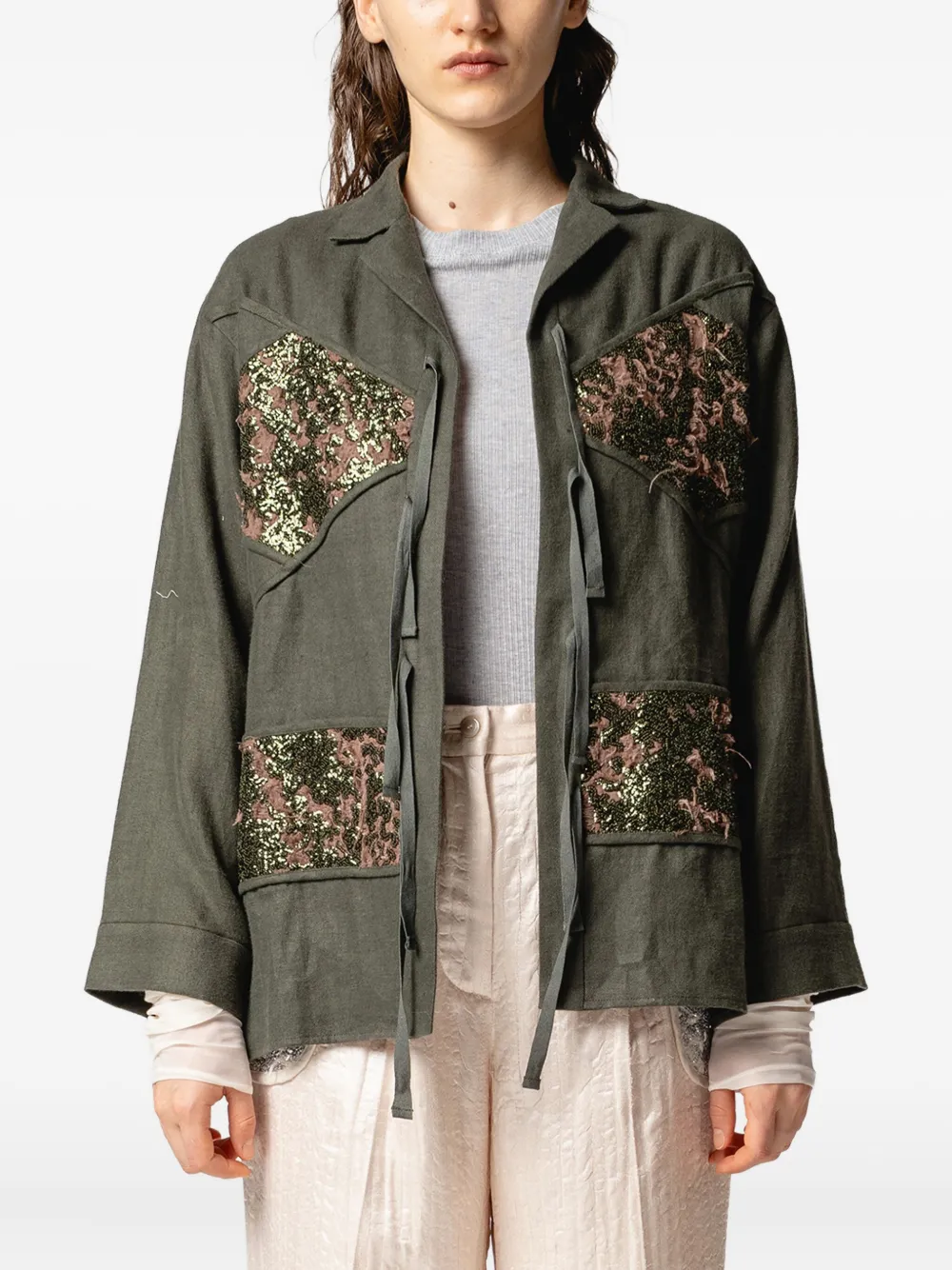 Muller Of Yoshiokubo Shirt met pailletten Groen