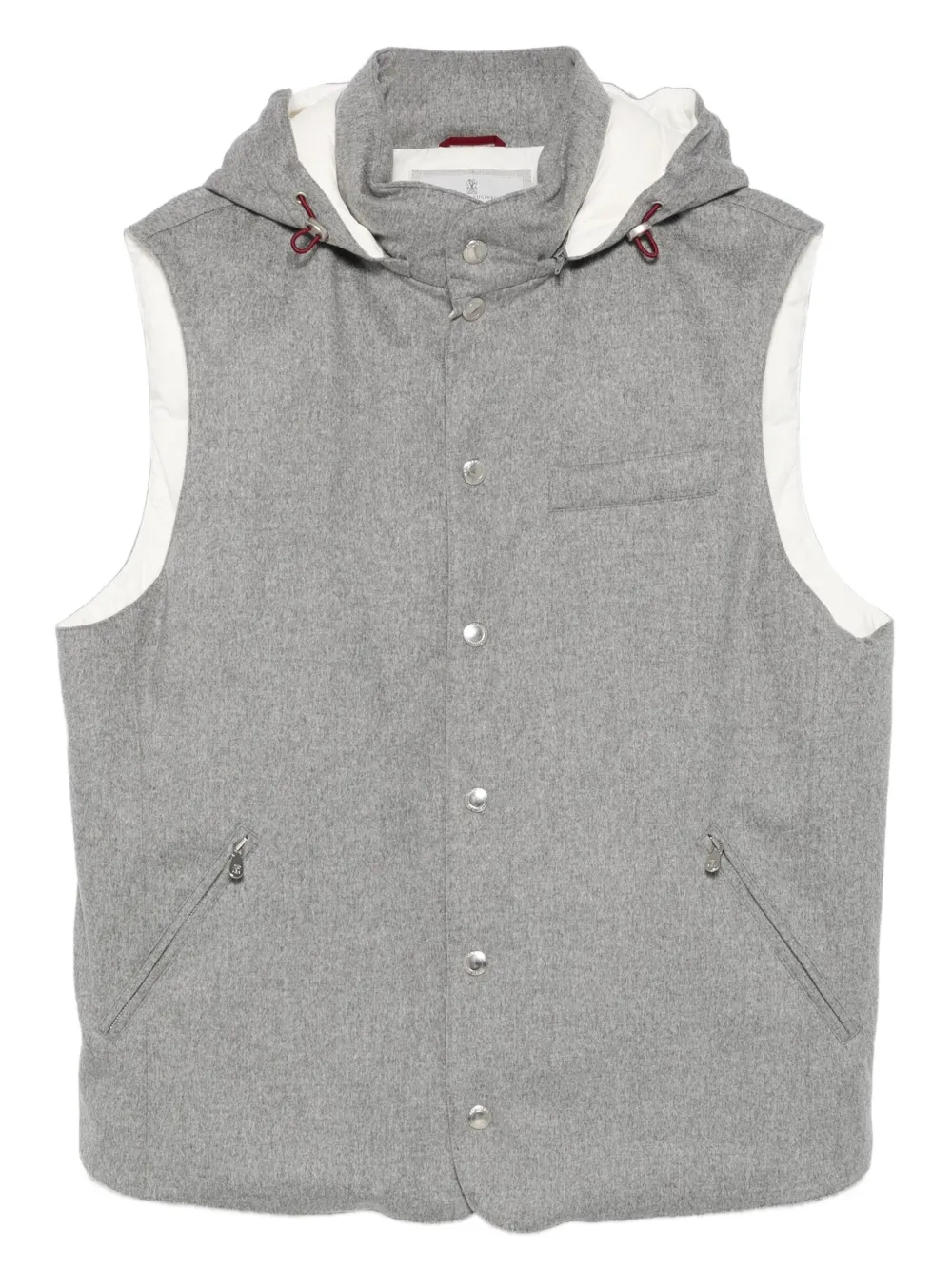 Brunello Cucinelli Gilet met capuchon Grijs
