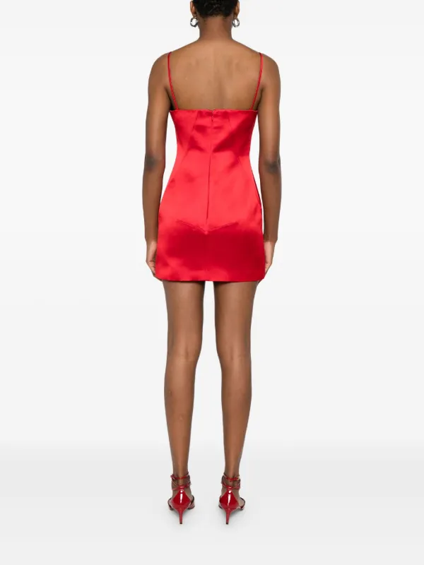 Givenchy square-neck Satin Mini Dress | Red | FARFETCH