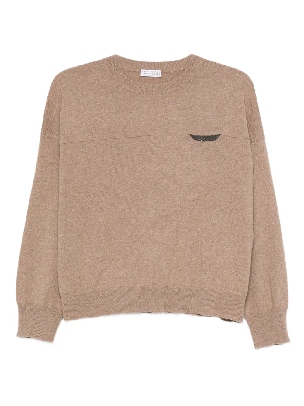 Brunello Cucinelli faux-pocket T-shirt | Brown | Image 1