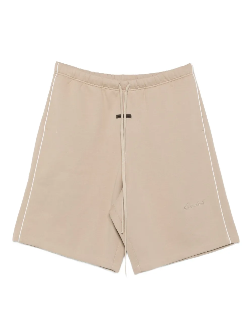 Essentials Side-striped Shorts In Neutral