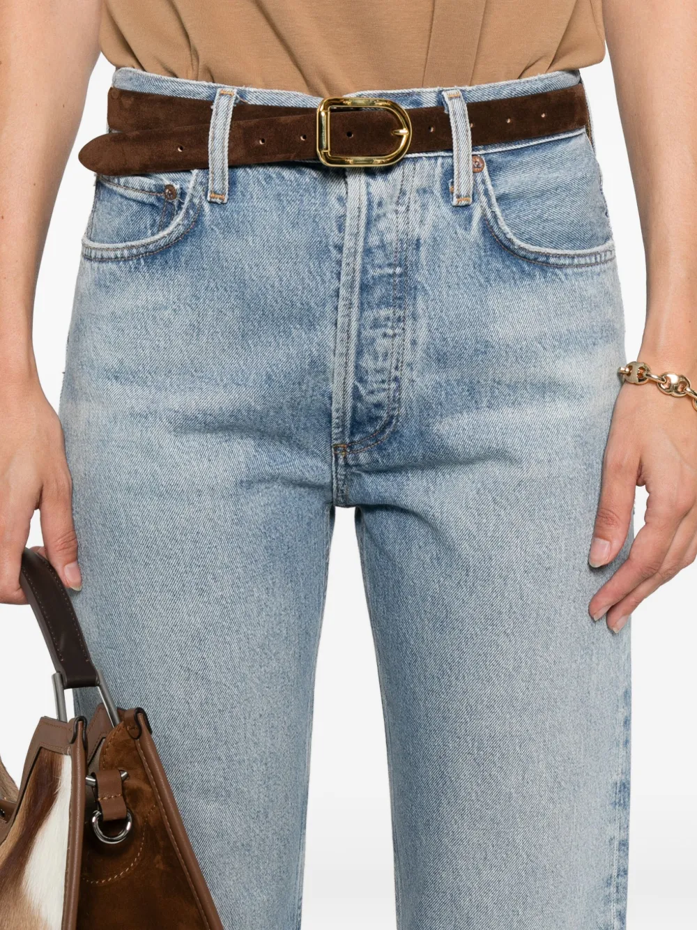 AGOLDE cotton jeans Blauw