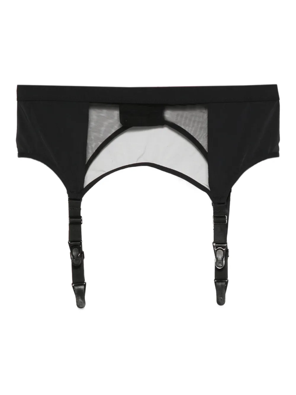 Maison Close Pure Tentation mesh-panel garter belt - Nero