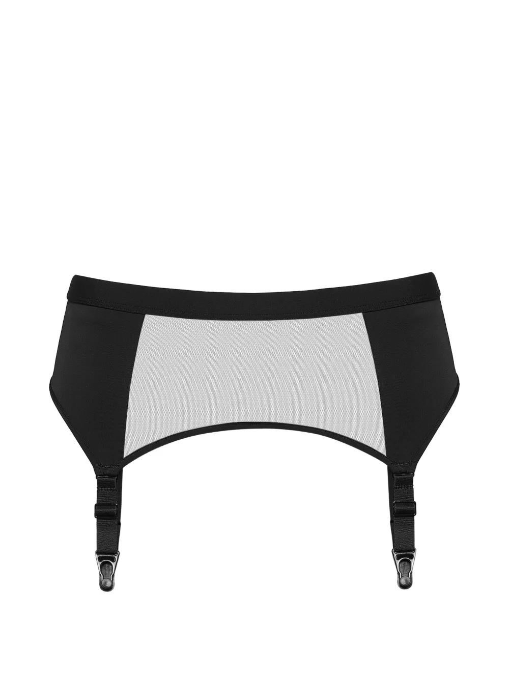 Maison Close Pure Tentation mesh-panel garter belt - Nero