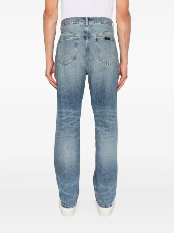 FEAR OF GOD ESSENTIALS logo-patch Jeans | Blue | FARFETCH