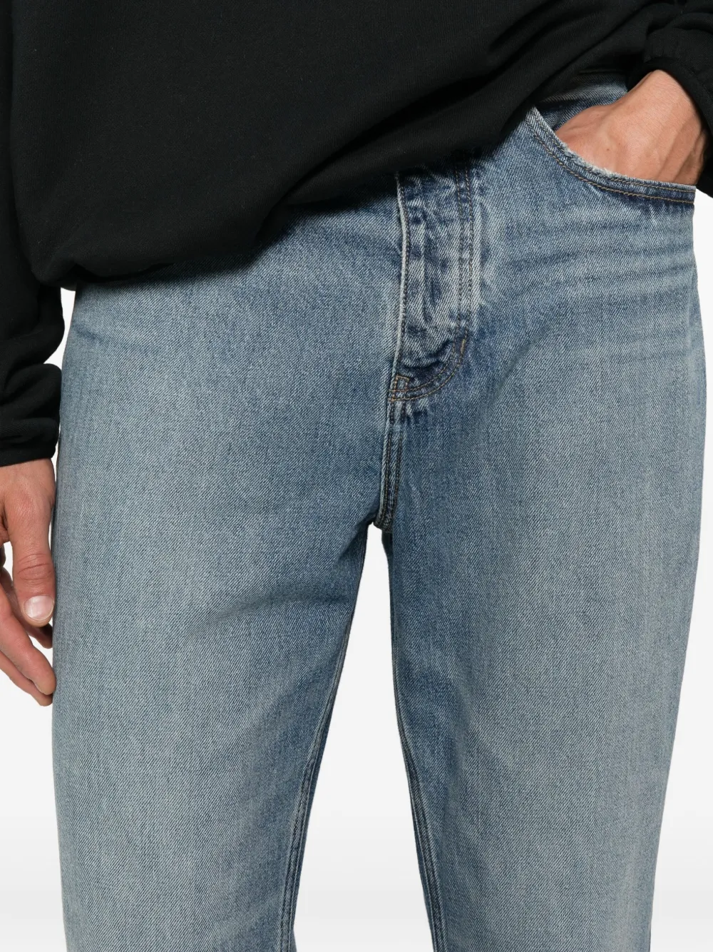 FEAR OF GOD ESSENTIALS Jeans met logopatch Blauw