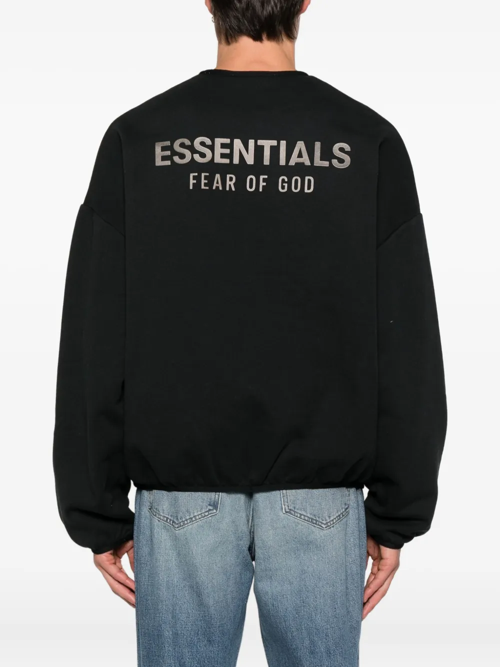 FEAR OF GOD ESSENTIALS Sweater met logoprint Zwart