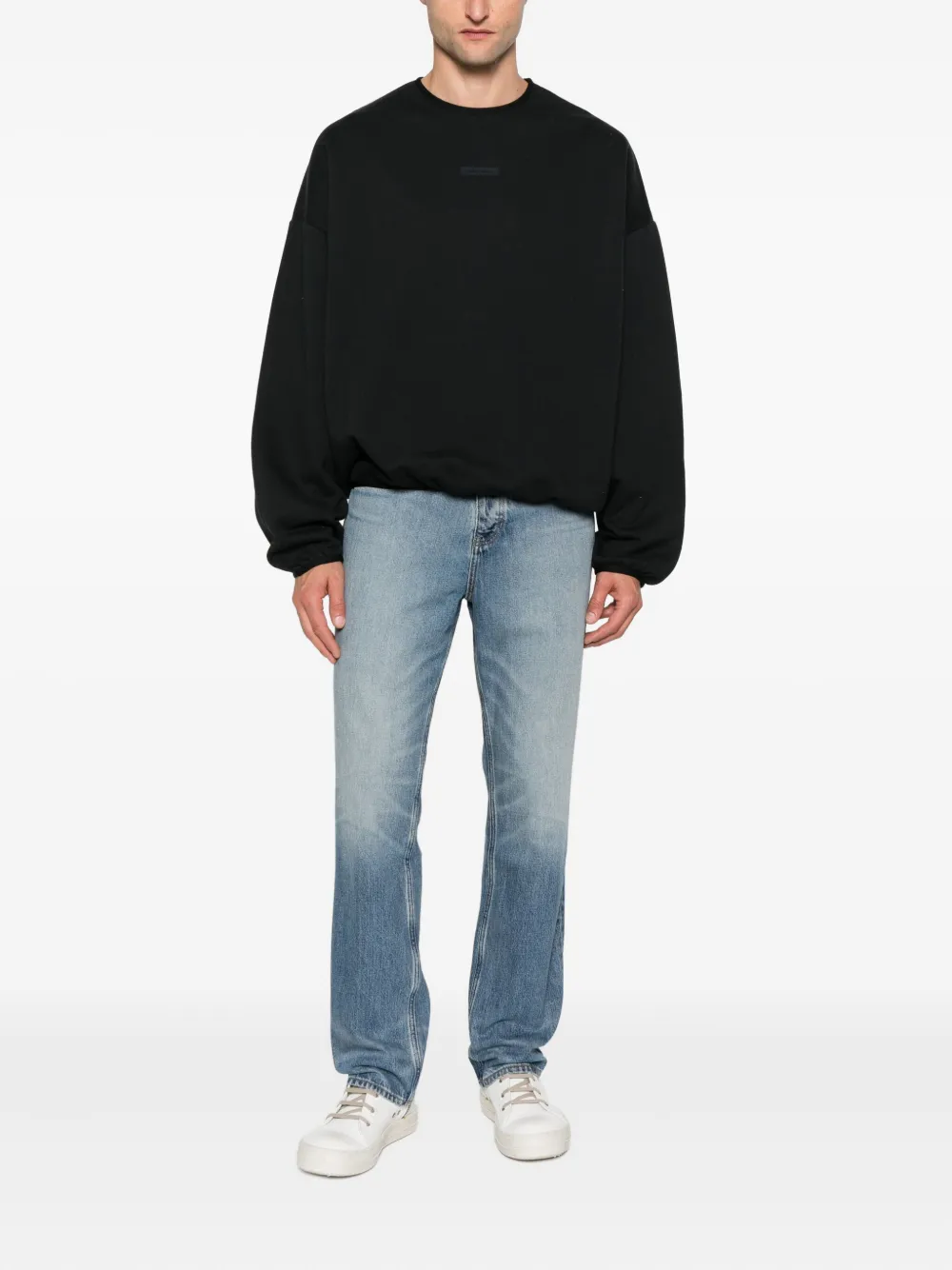 FEAR OF GOD ESSENTIALS Sweater met logoprint Zwart