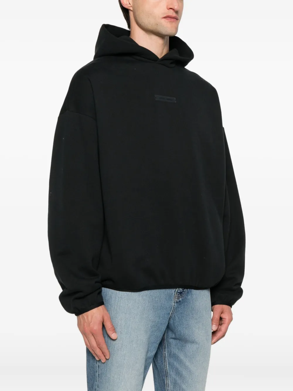 FEAR OF GOD ESSENTIALS Hoodie met logoplakkaat Zwart