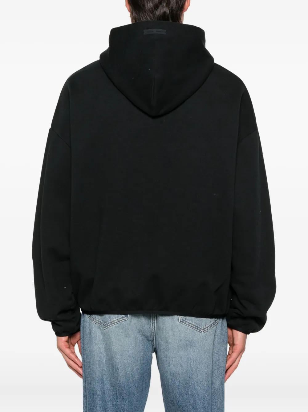 FEAR OF GOD ESSENTIALS Hoodie met logoplakkaat Zwart