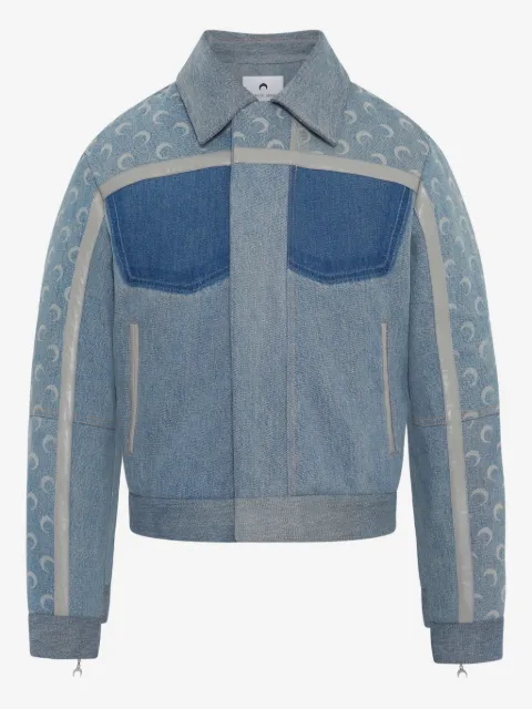 Marine Serre moon-print panelled jacket
