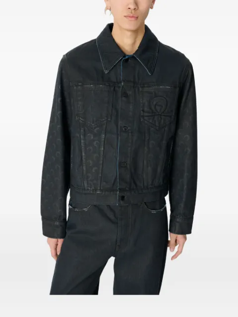 Marine Serre Moon waxed denim jacket