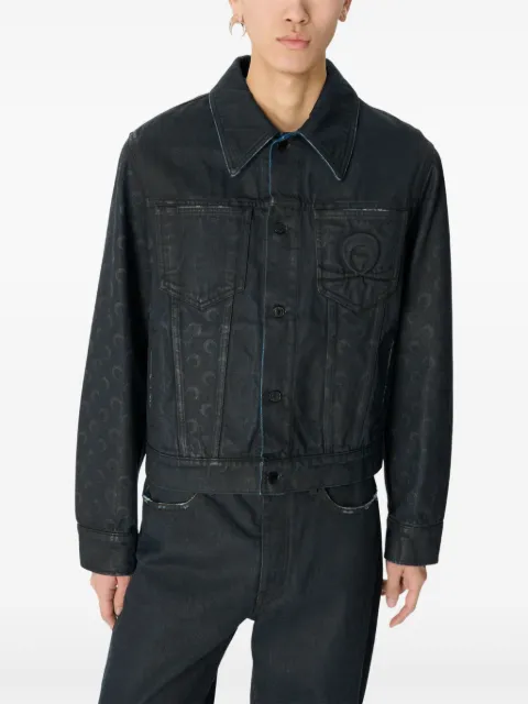 Marine Serre Gewachste Moon Jeansjacke