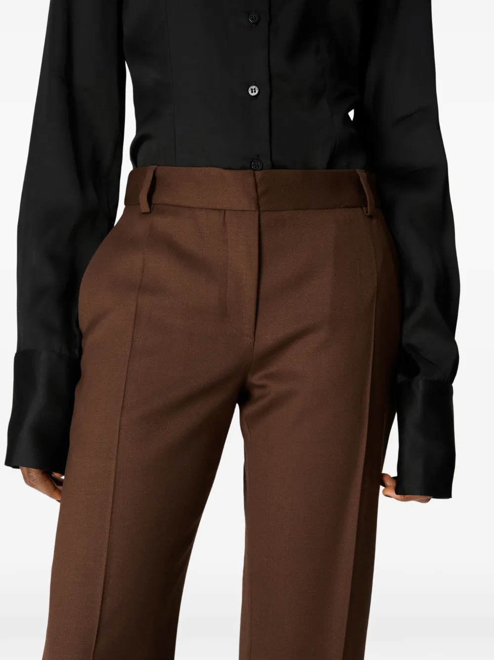 Marine Serre virgin-wool tailored trousers | Tailored Trousers | Image 2