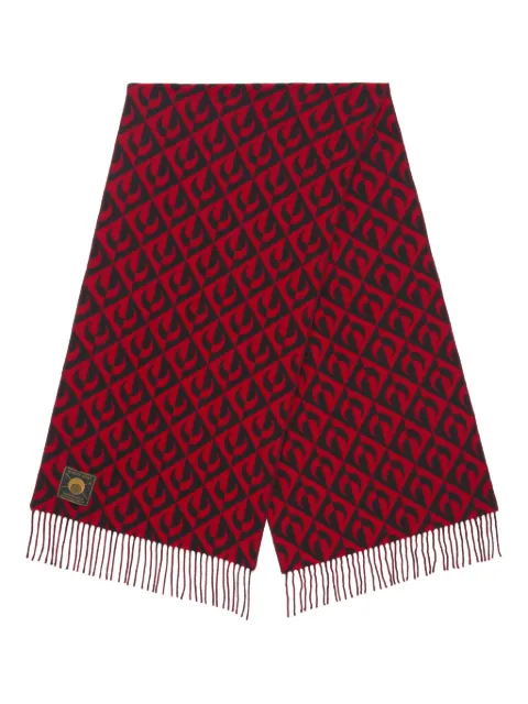 Marine Serre moon lozenge wool scarf