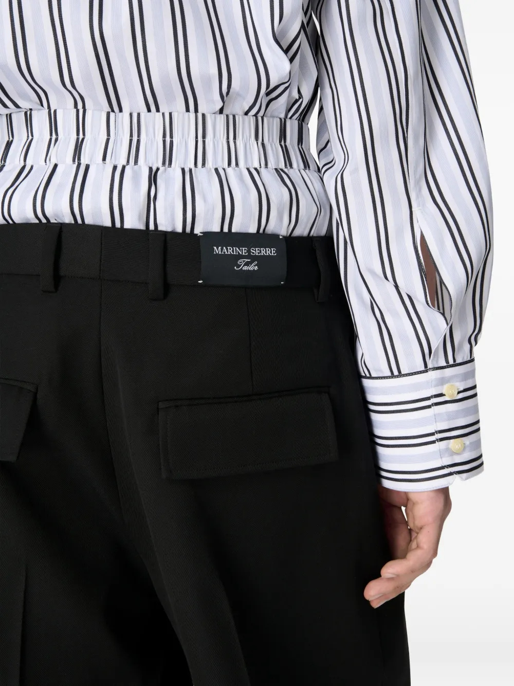 Marine Serre Gestreept overhemd Blauw