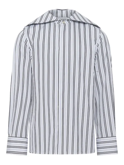 Marine Serre camisa de popelina con rayas estampadas