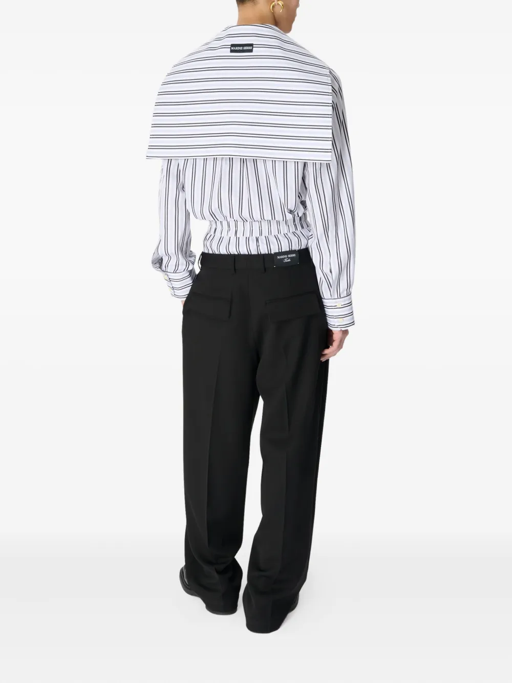 Marine Serre Gestreept overhemd Blauw