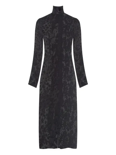 Marine Serre floral-print tie-neck maxi dress