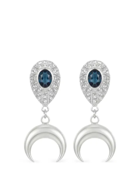 Marine Serre aretes con dije de ojo de luna