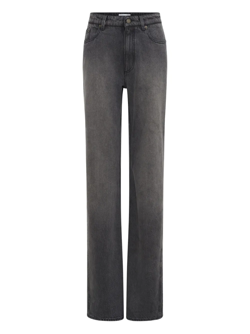 Marine Serre Laser Wash Flared Jeans In Gray