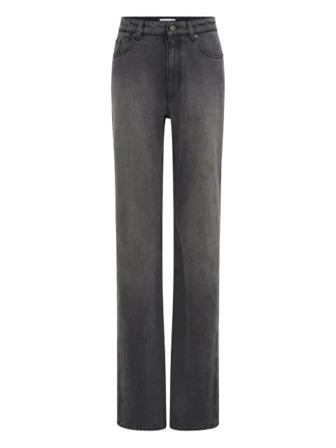 Marine Serre laser wash flared jeans